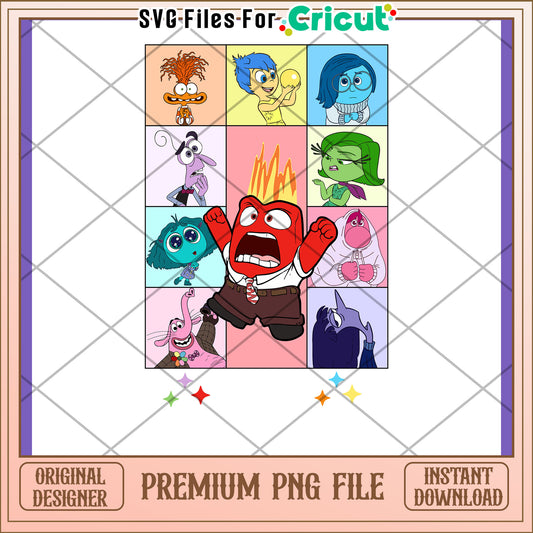 Inside Out PNG Characters Design