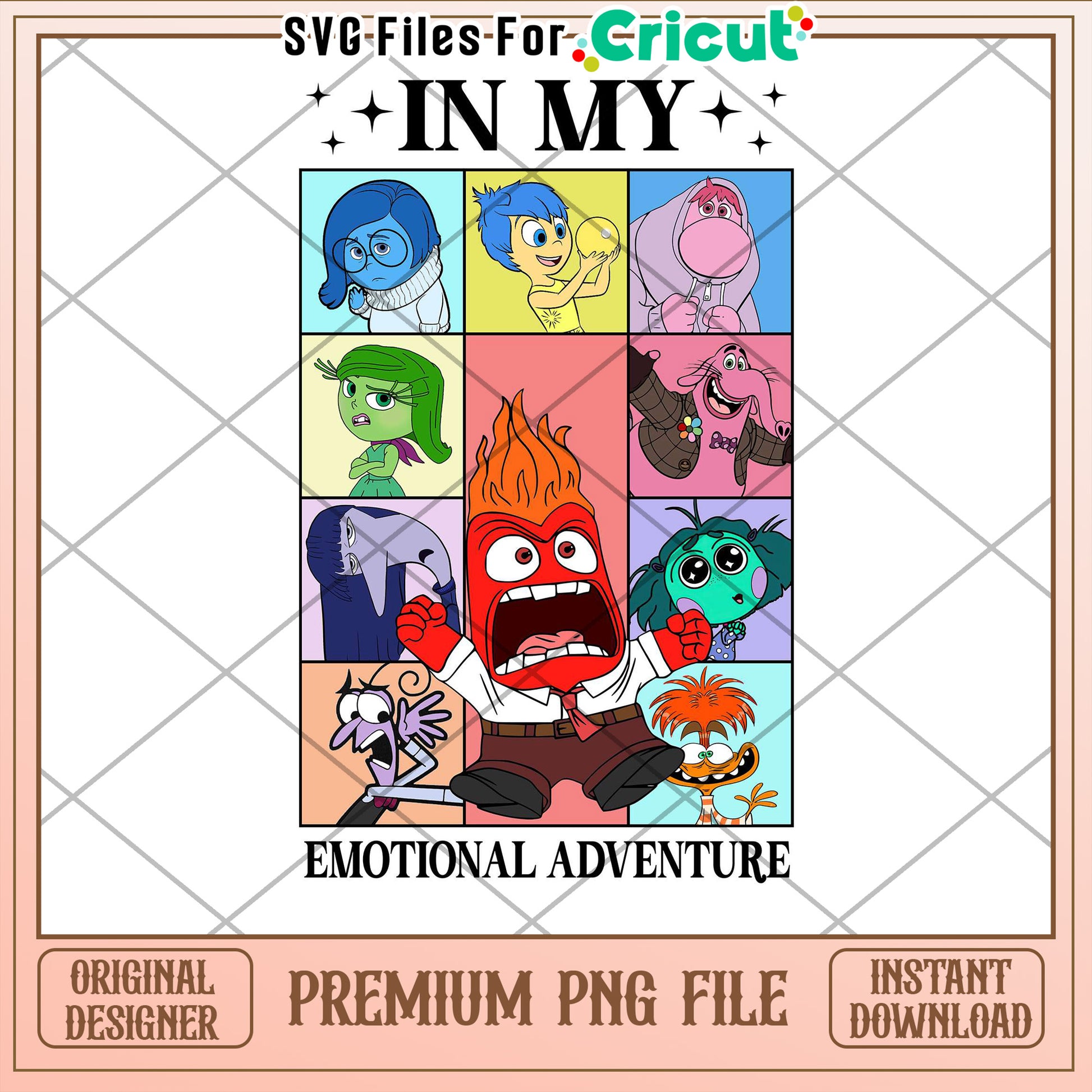 Inside Out PNG Emotional Adventure Cricut