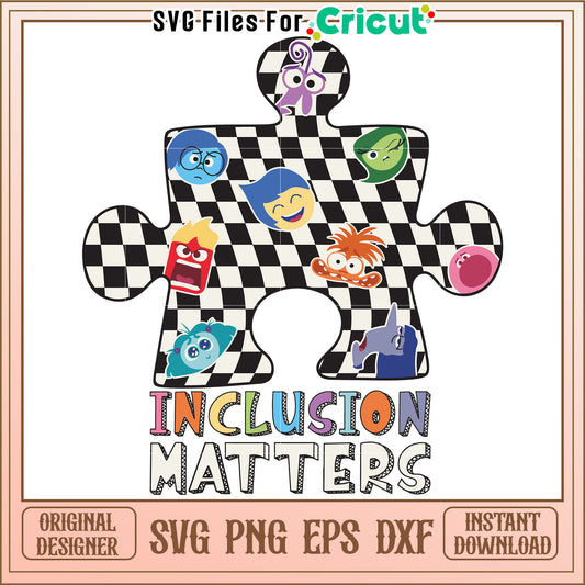 Inside Out Puzzle SVG Cricut Inclusion Matters