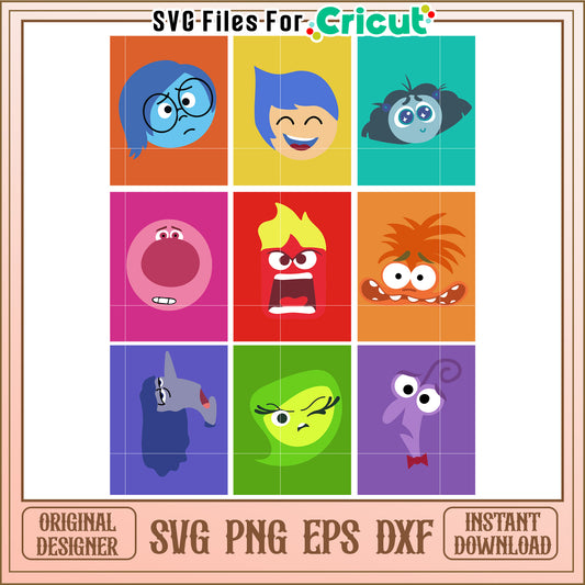 Inside Out SVG Files Cricut PNG EPS DXF