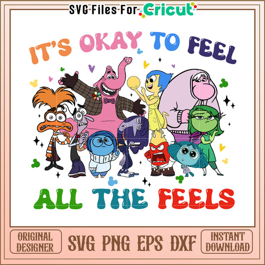 Inside Out SVG Its Okay To Feel All The Feels