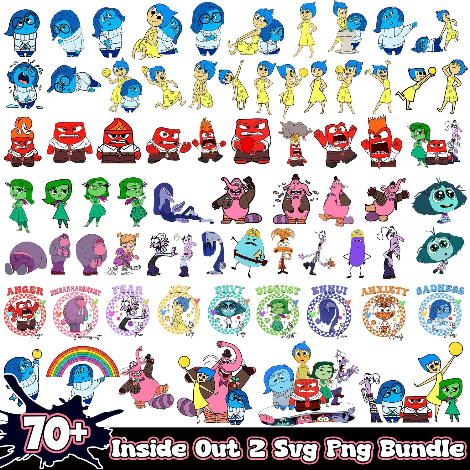 Inside out 2 Svg Inside out 2 Svg Png bundle, Disney Inside out svg bundle 70+