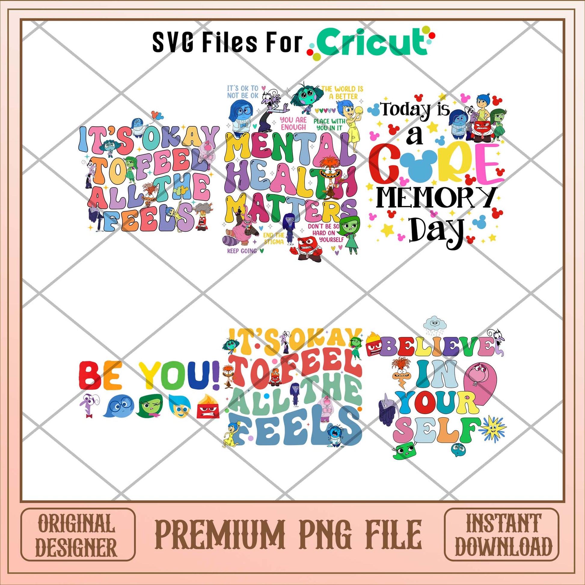 Disney Inside out 2 be you png bundle
