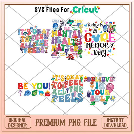 Disney Inside out 2 be you png bundle