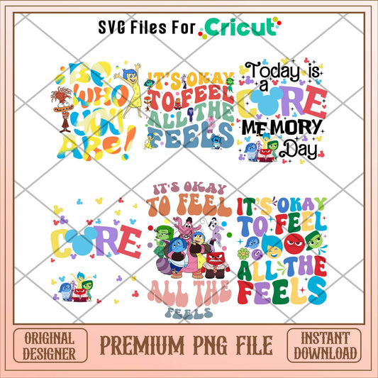 Disney Inside out 2 core png bundle