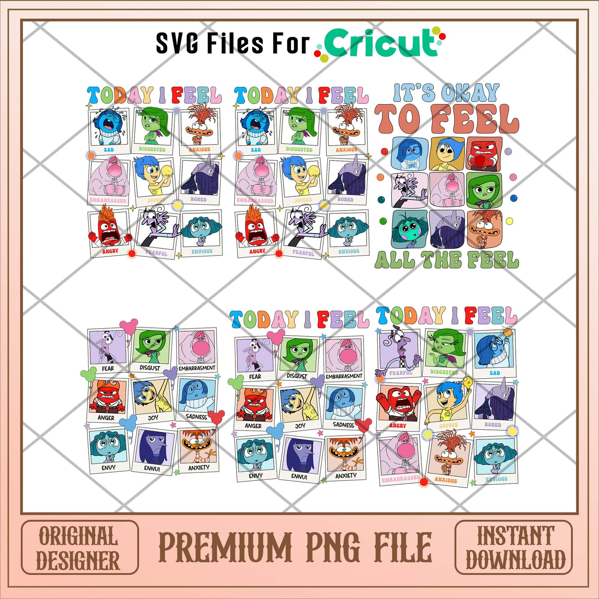 Disney To Feel Inside out 2 png bundle