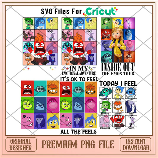 Disney Era Inside out 2 png bundle