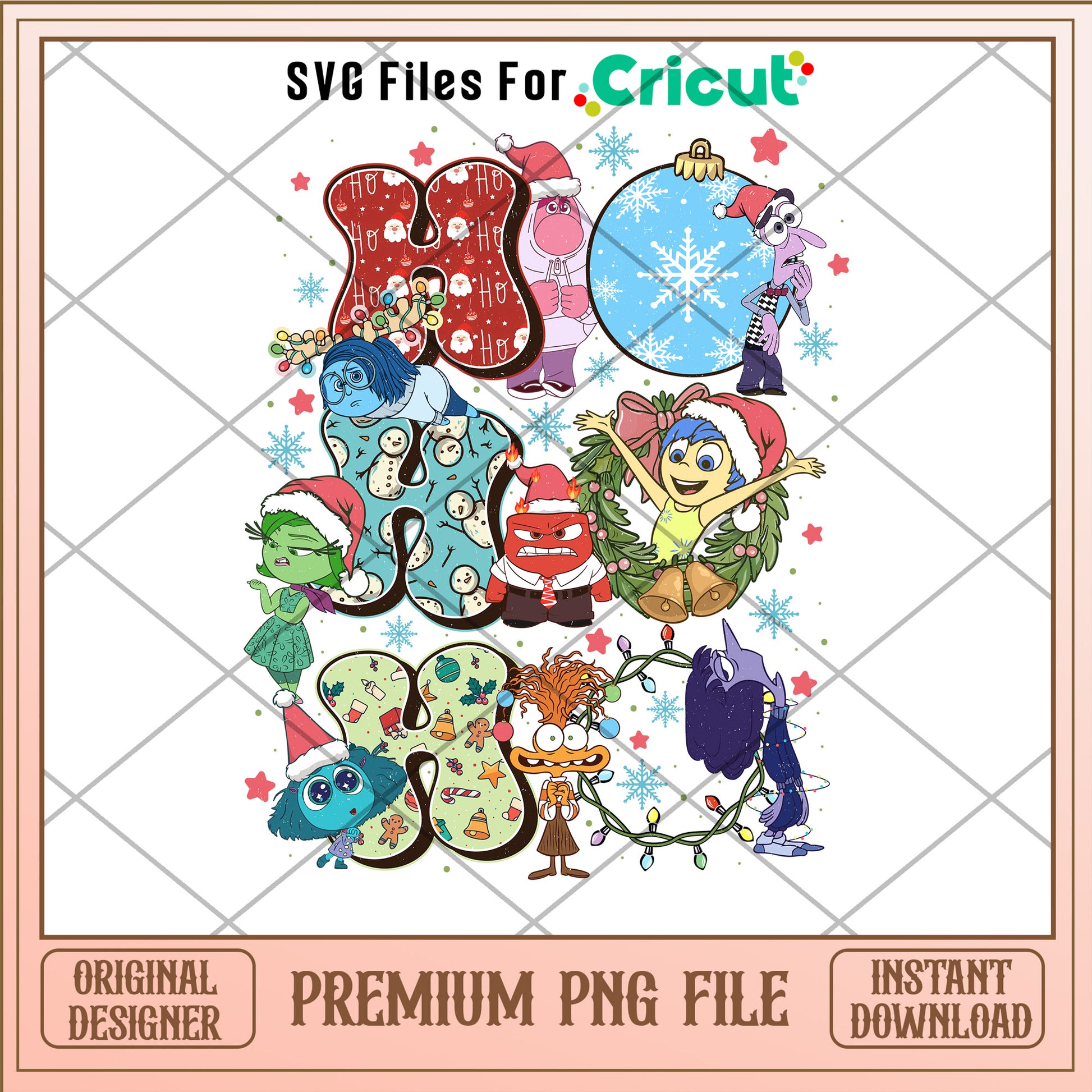 Inside out characters hohoho png, Inside out png, christmas png