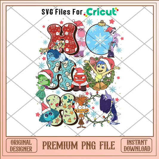 Inside out characters hohoho png, Inside out png, christmas png