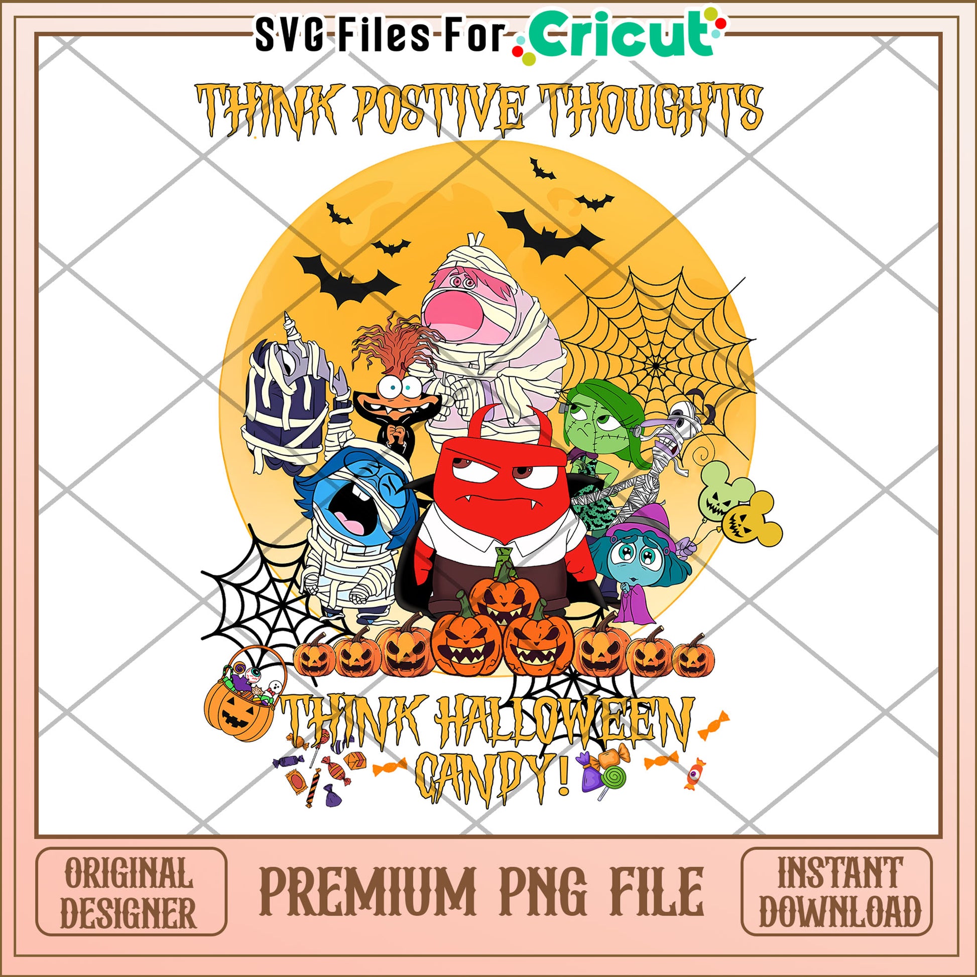 Inside out halloween png, halloween horror nights png, autumn png