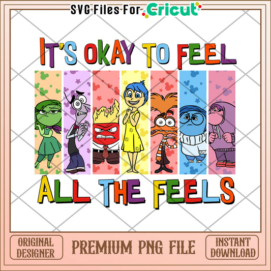 Inside out movie png, inside out characters png, disney cartoons png