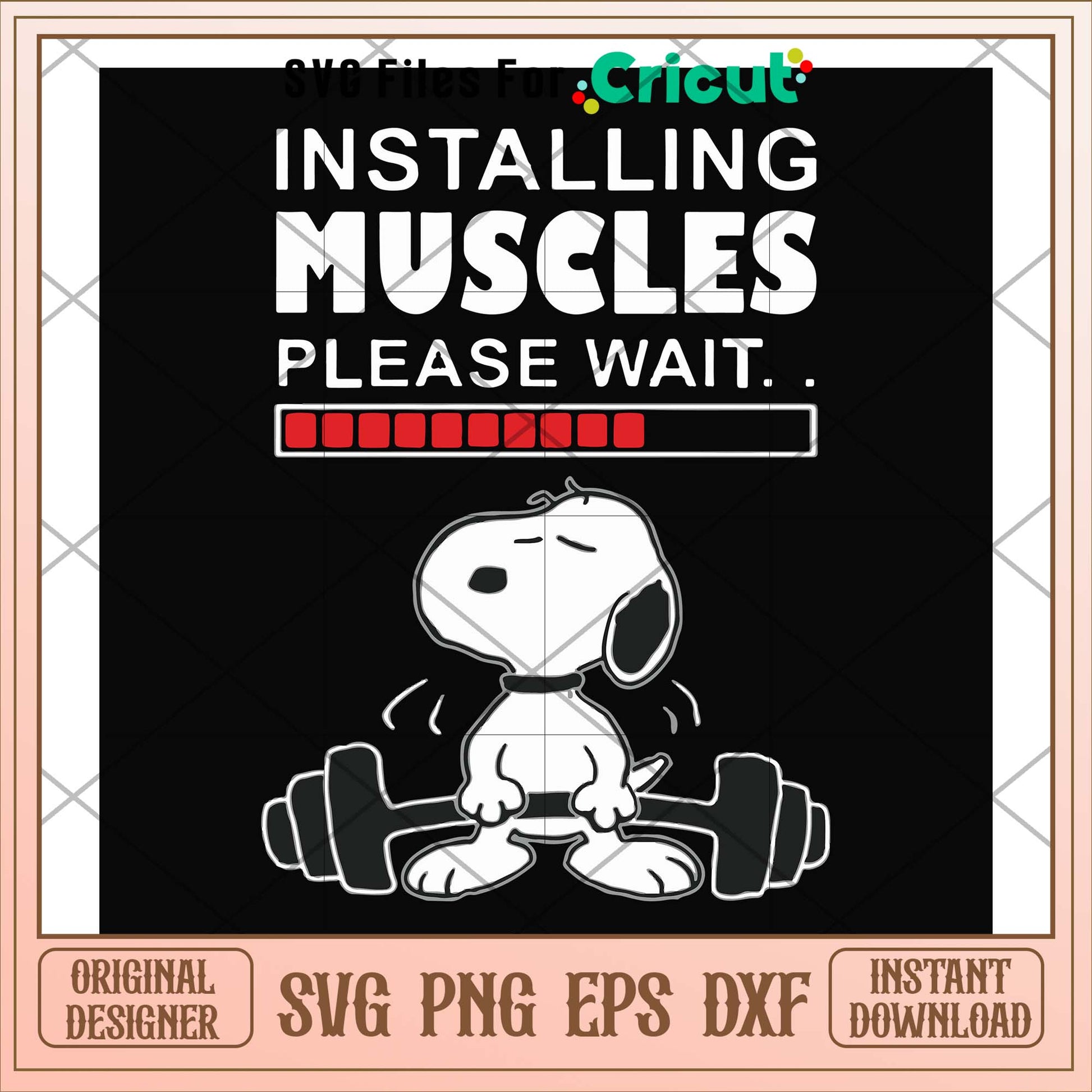 Installing muscles please wait svg, muscles svg, funny svg