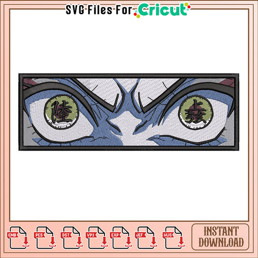 Intense Eye Embroidery Design Instant Download File