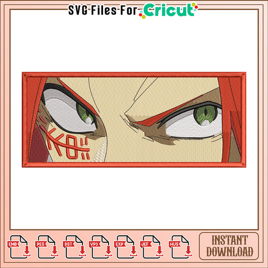 Intense Eye Embroidery Design for Unique Projects