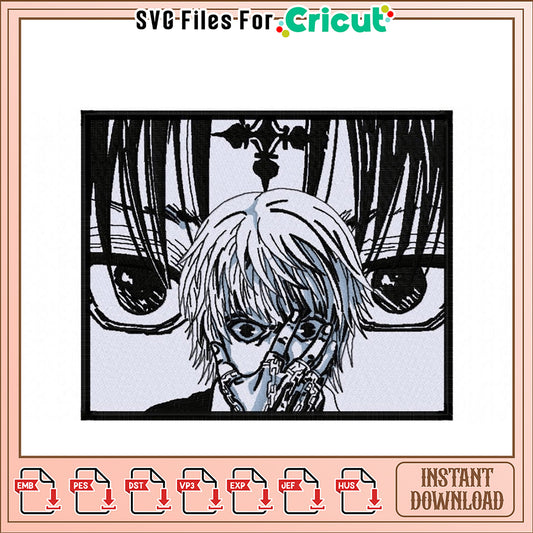 Intricate Anime Embroidery Design for Creative Projects