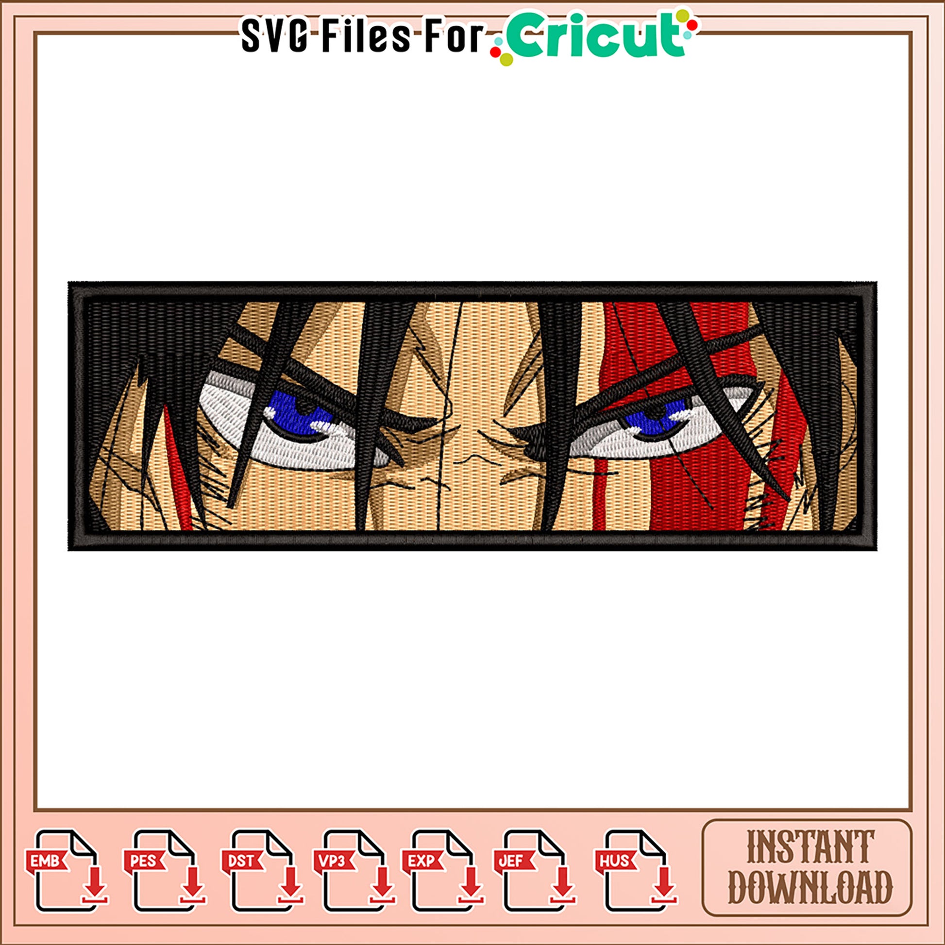 Intricate Eye Design Embroidery Pattern for Crafts