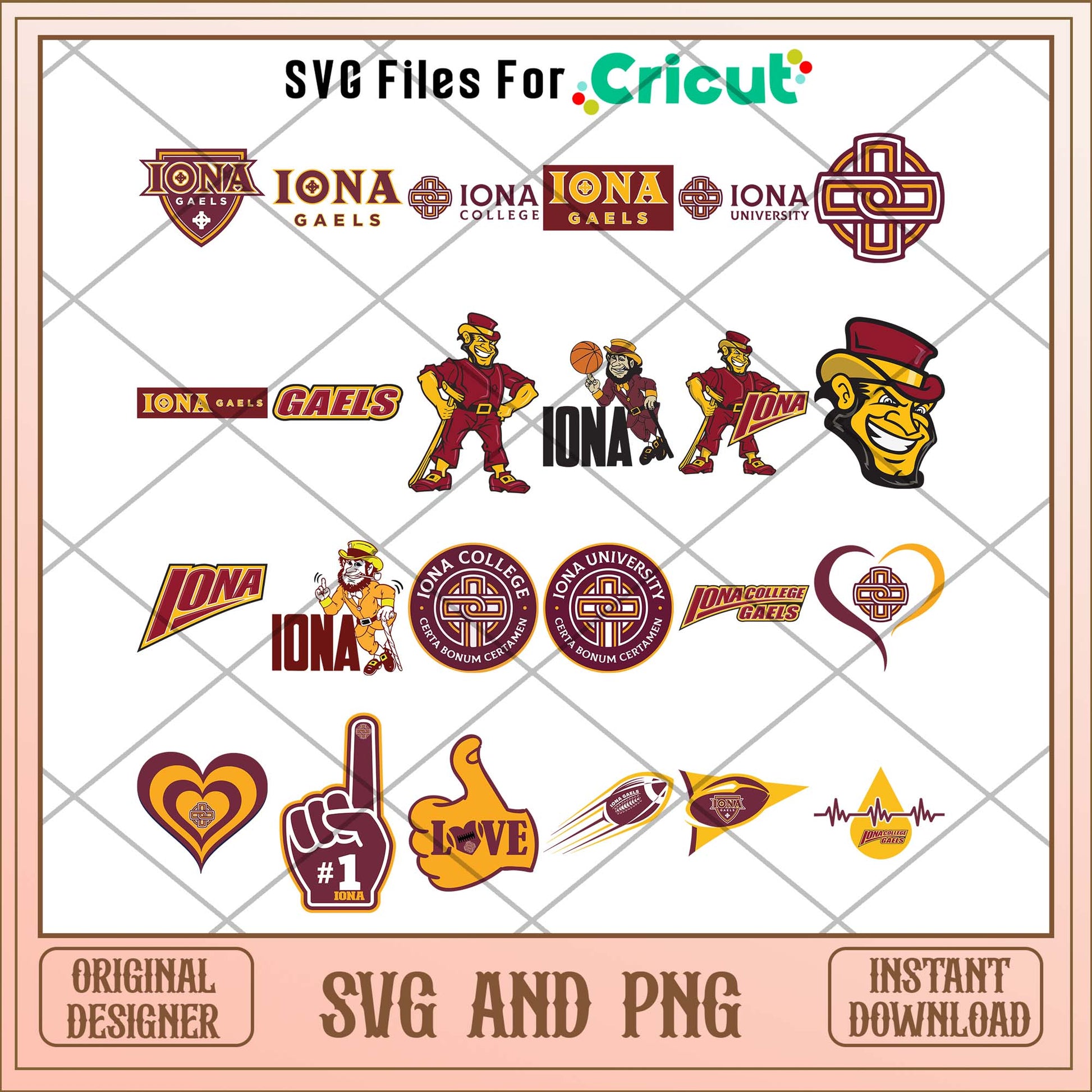 Iona Gaels svg, Iona Gaels svg bundle, NCAA svg