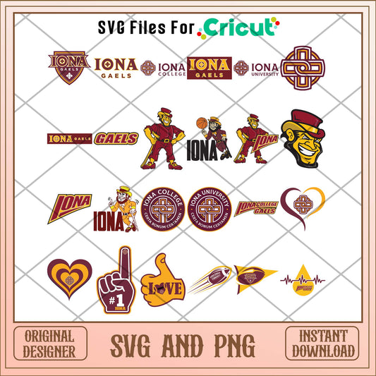 Iona Gaels svg, Iona Gaels svg bundle, NCAA svg