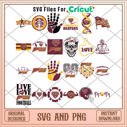 Iona Gaels hand svg, Iona Gaels svg bundle, NCAA svg