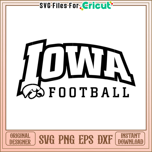Iowa Football SVG Design for Cricut, Perfect for Customized Sports Apparel
