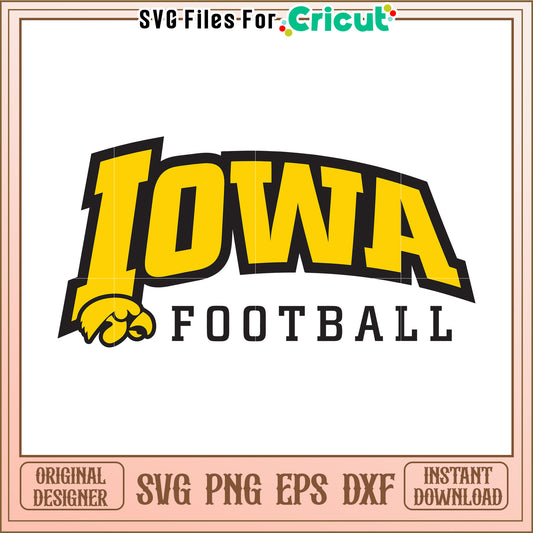 Iowa Football SVG File for Cricut, Perfect for Custom Craft Projects