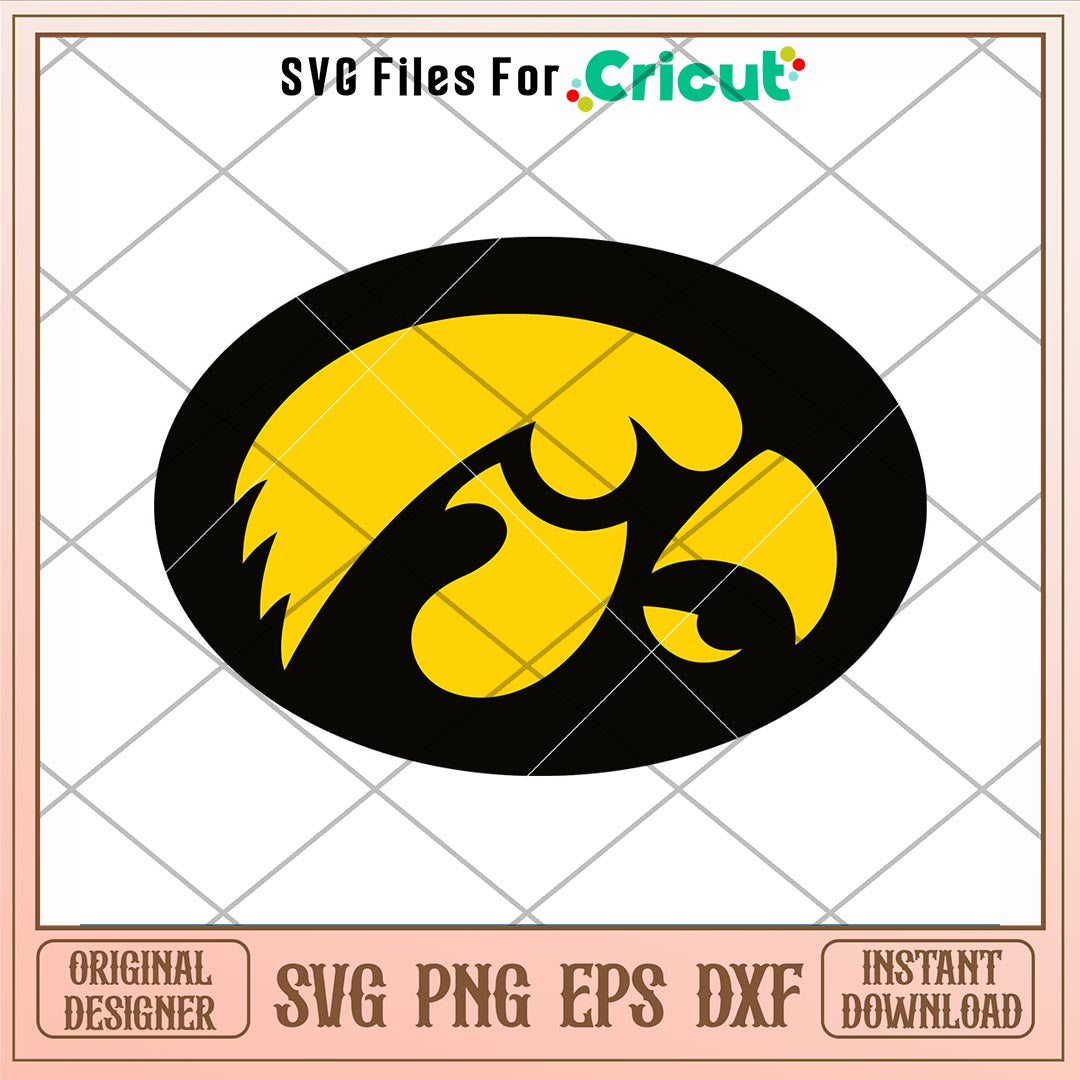 Iowa Hawkeyes Logo Svg, Iowa Hawkeyes Svg, NCAA Svg