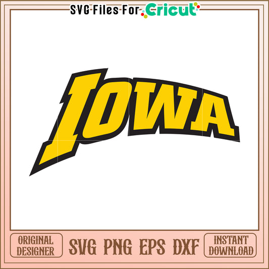 Iowa Sports Team Logo SVG File for Cricut, Perfect for DIY Projects and Crafts