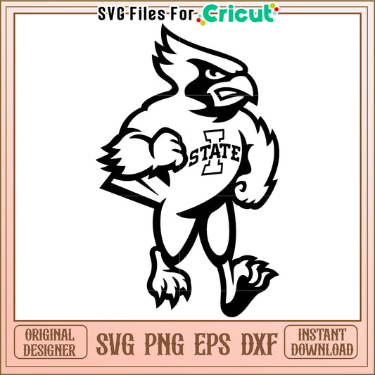 Iowa State Cardinal SVG Design for Cricut, Instant Download File Included