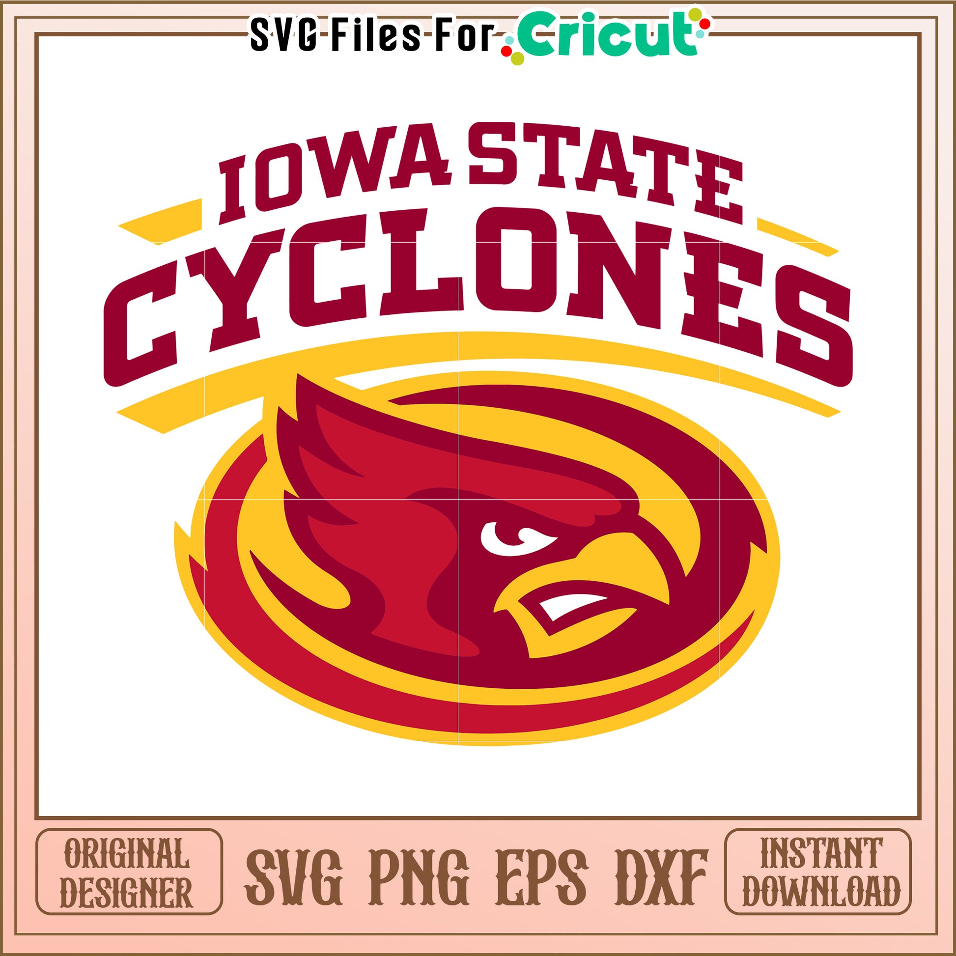 Iowa State Cyclones SVG design for Cricut projects, perfect for sports fans
