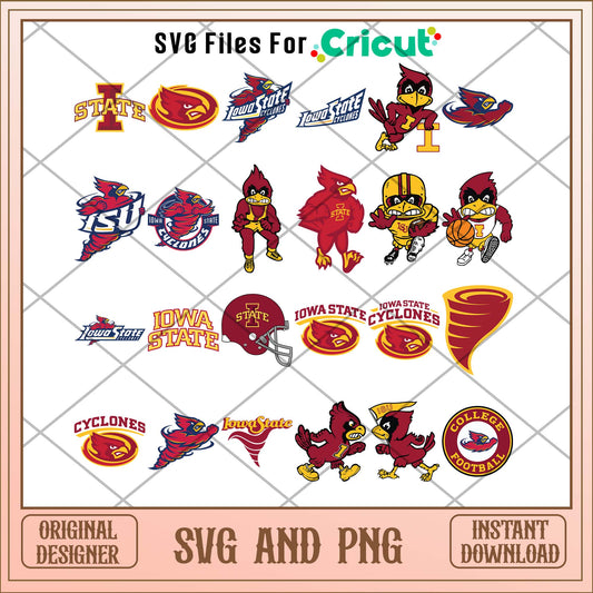 Iowa state Cyclones svg, Iowa state svg bundle, NCAA svg