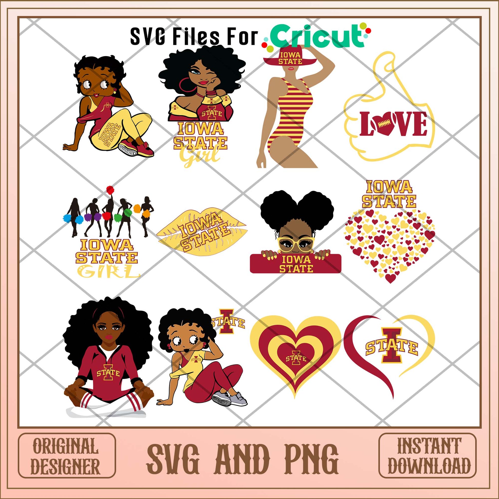 Iowa state Cyclones girl svg, Iowa state svg bundle, NCAA svg