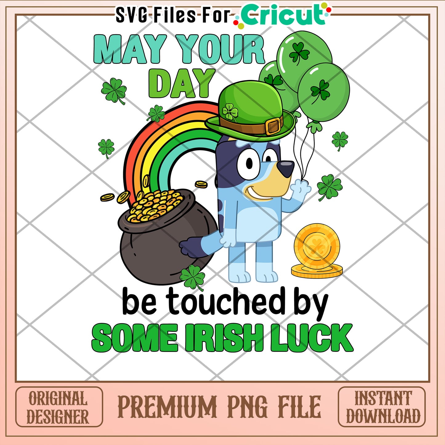 Irish Luck Puppy PNG Cricut Design