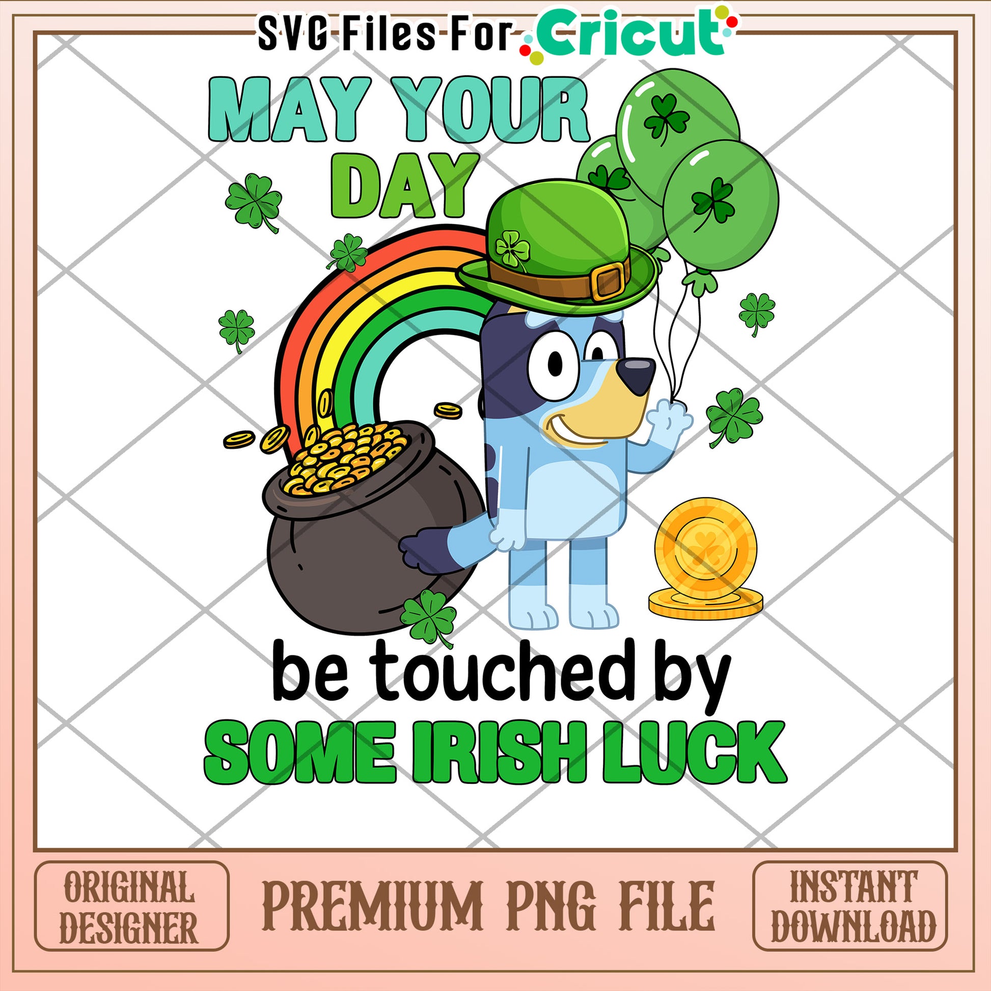 Irish Luck Puppy PNG Cricut Design