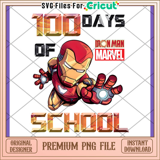 Iron Man 100 Days of School PNG