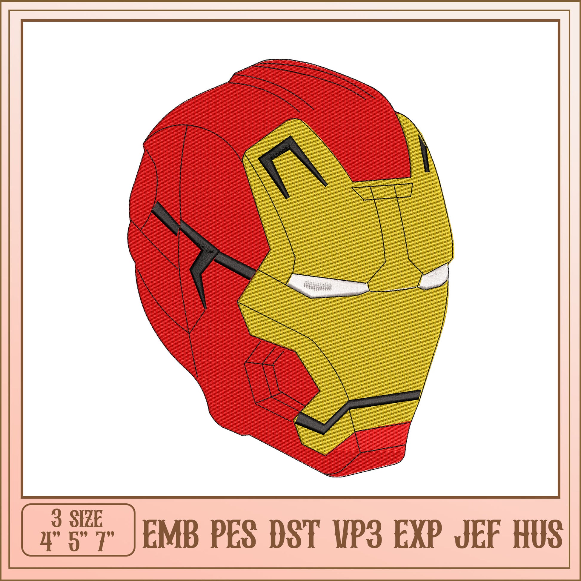 Iron Man Embroidery Design - EMB PES DST Formats