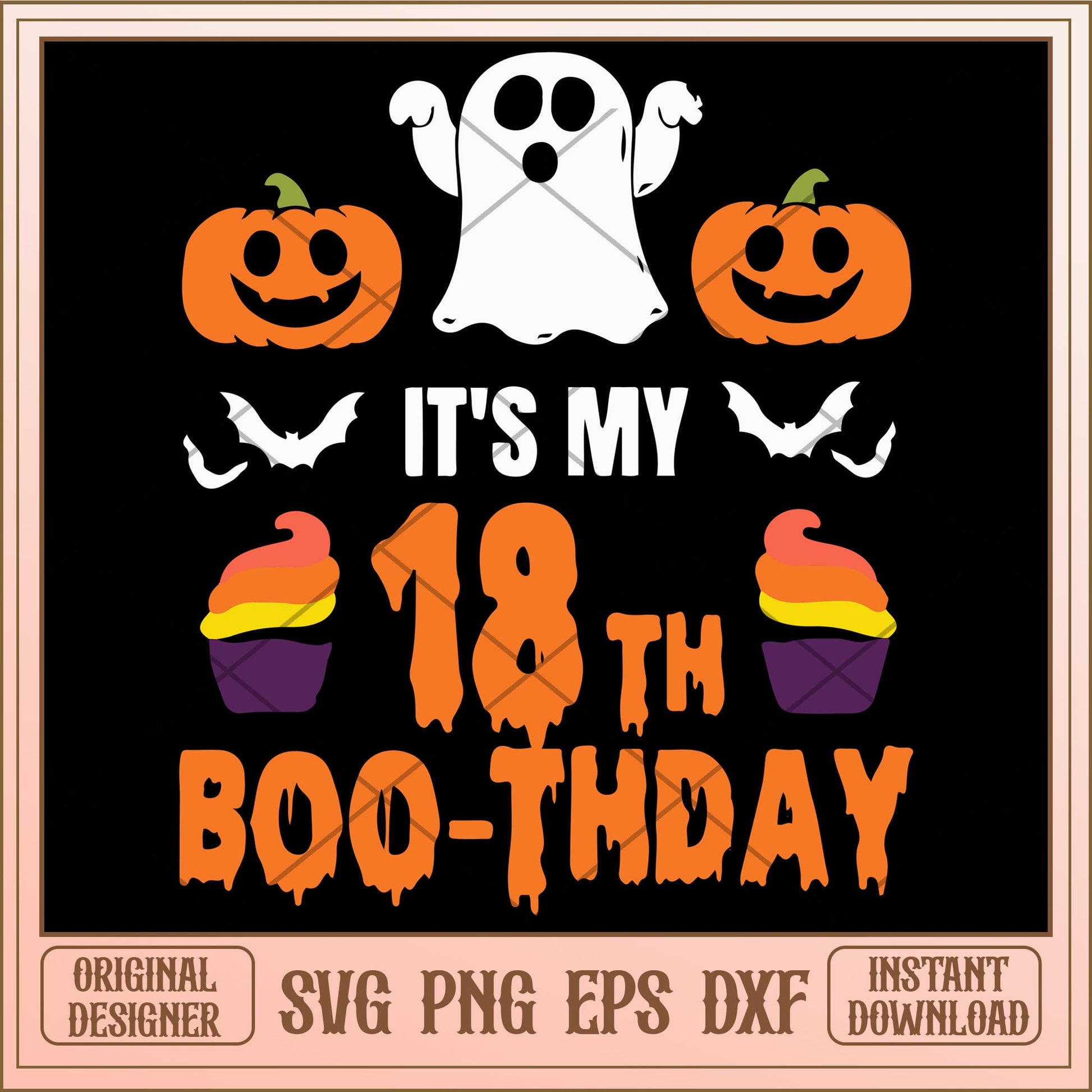 It's my 18th boo-thday  svg, halloween characters svg, digital download