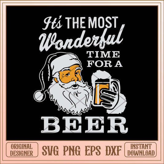 It's the most wonderful time for a beer svg, Christmas beer svg bundle