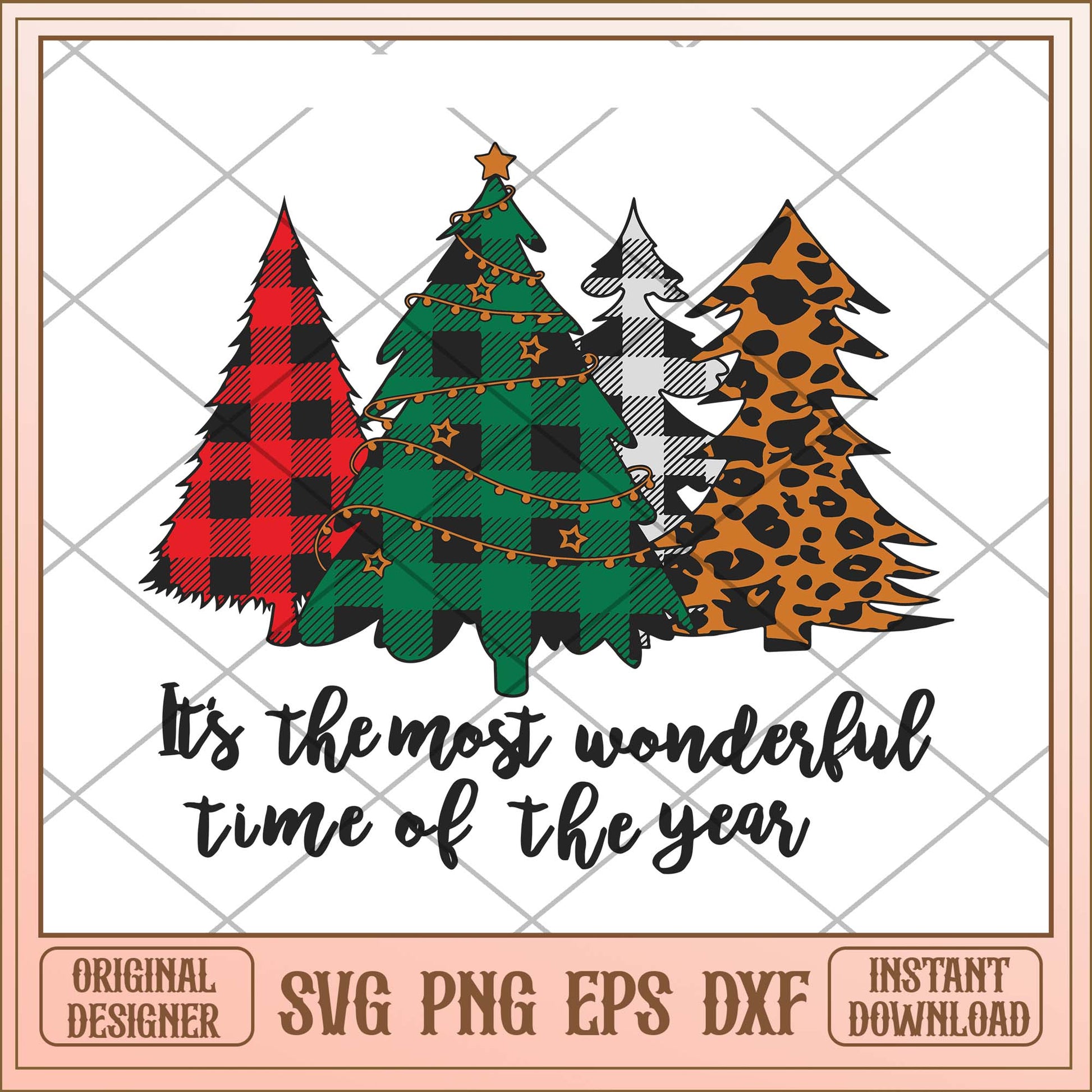 It's the most wonderful time of the year Pine svg, Christmas pines svg