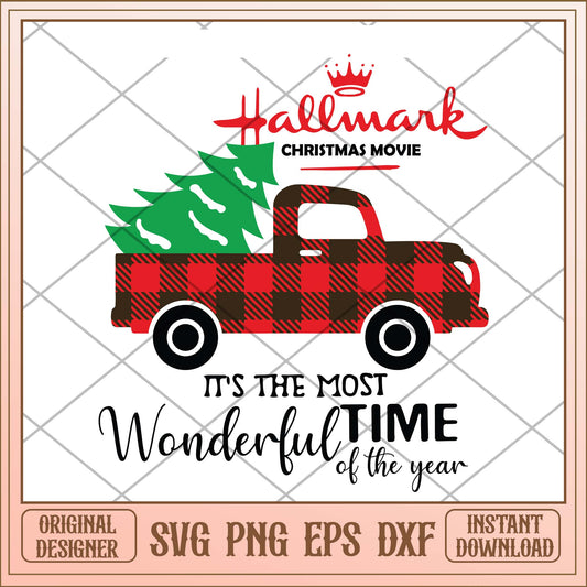 It's the most wonderful time of the year Pine svg, christmas truck svg