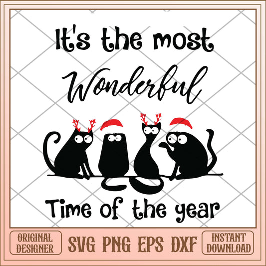 It's the most wonderful time of the year svg, Black cat svg bundle