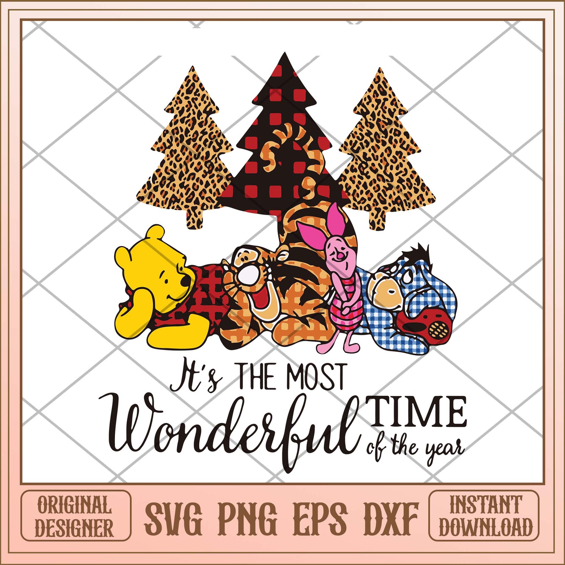 It's the most wonderful time of the year svg, Christmas Pooh svg bundle