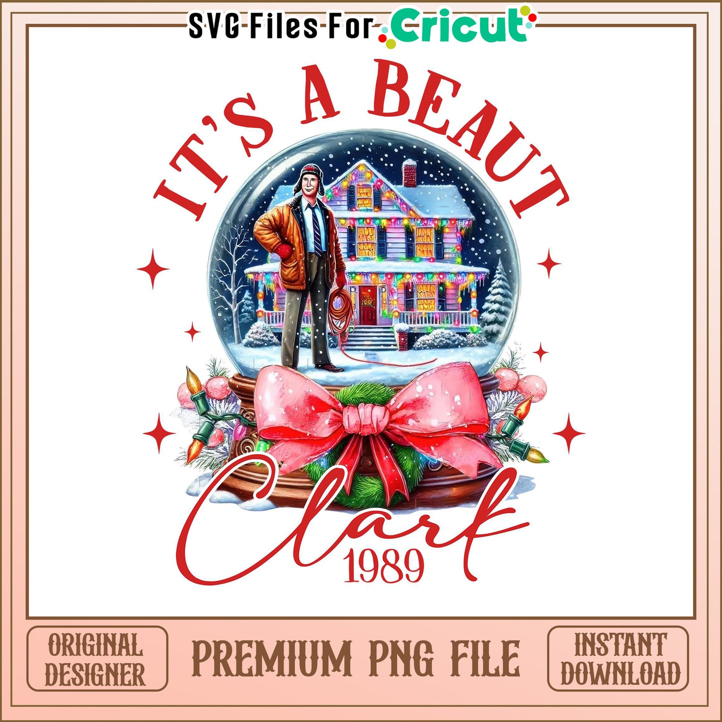 It's a Beaut Clark 1989 PNG, perfect for festive holiday crafts