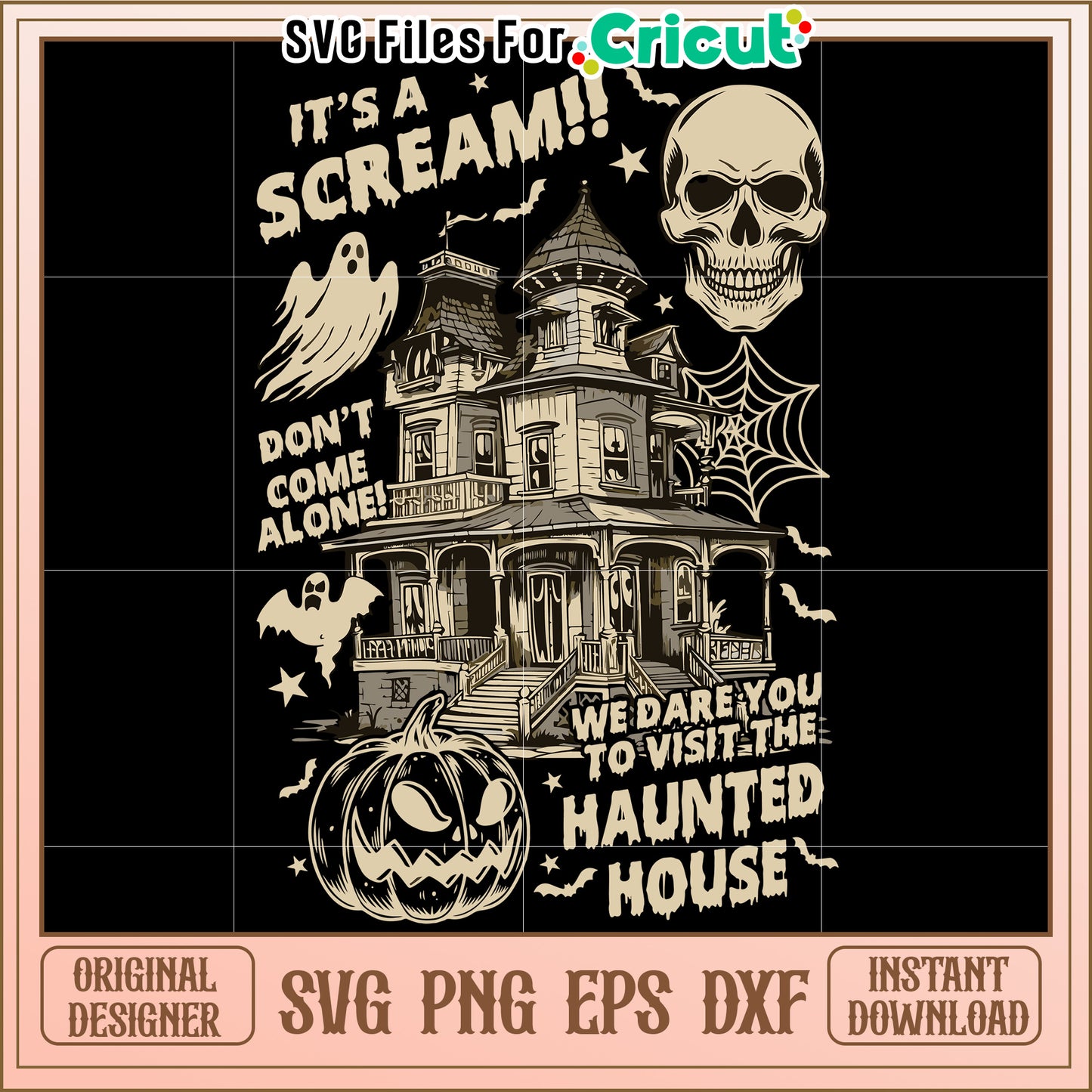 It's a scream svg, funny halloween svg, halloween time svg
