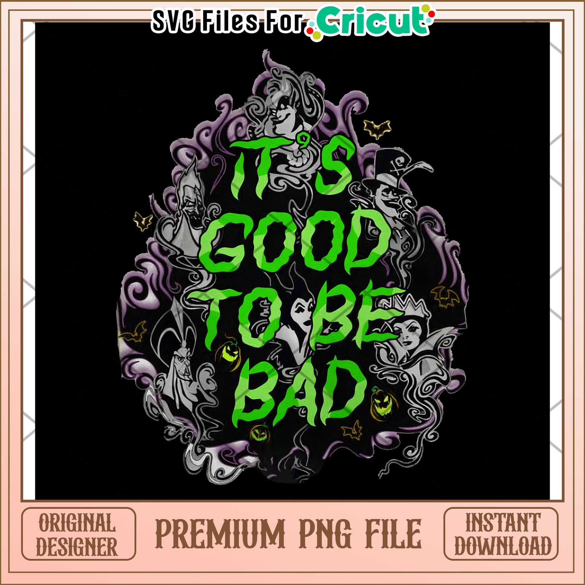 It's good to be bad png, disney halloween png,, halloween png