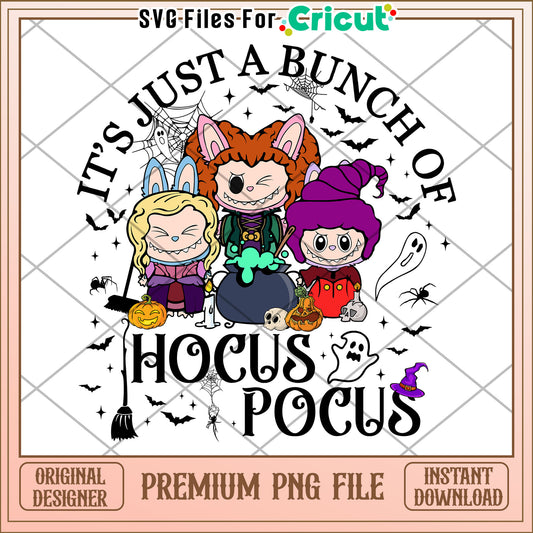 It's just a bunch of hocus pocus png, trick or treat png, halloween characters png