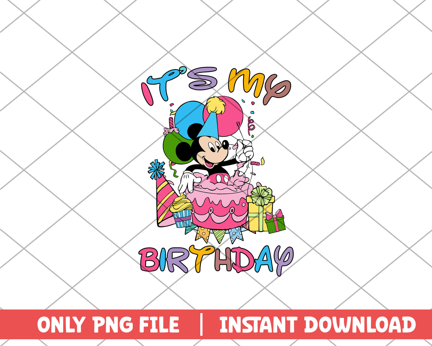 It's my birthday mickey disney png