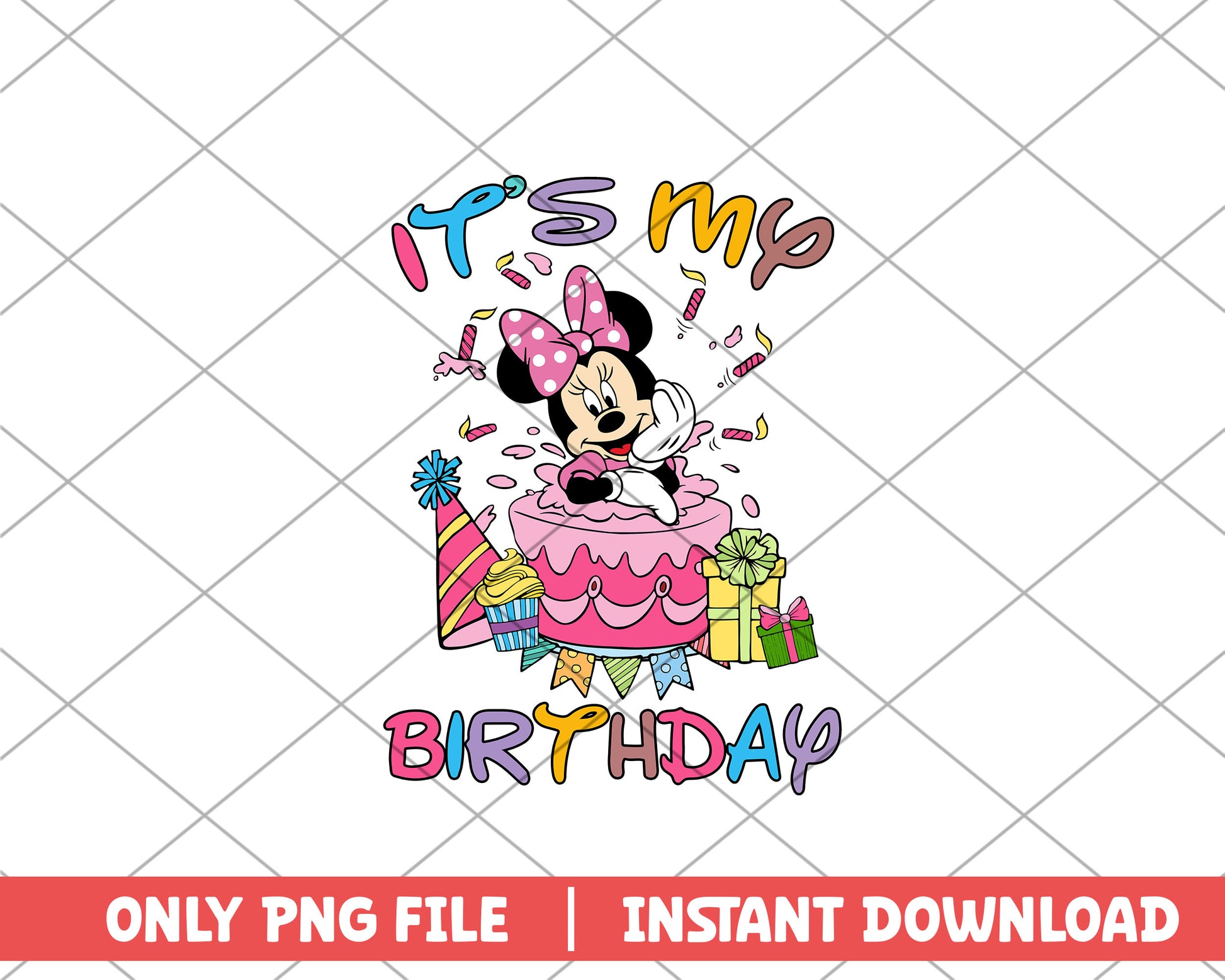 It's my birthday minnie disney png