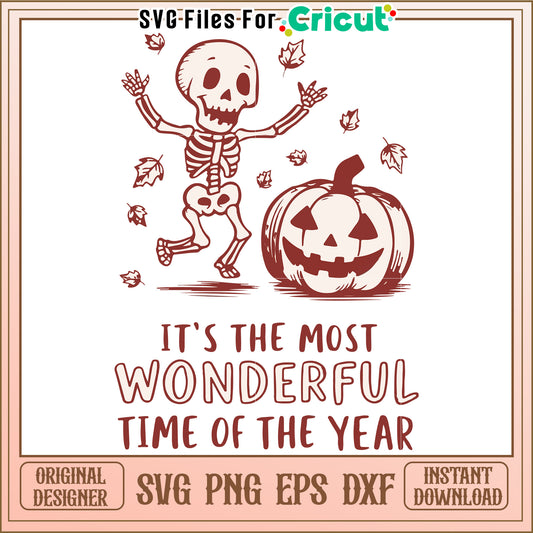 It's the most wonderful time of the year svg, halloween wallpaper svg, halloween decor svg