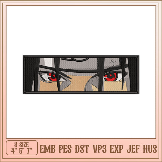 Itachi Sharingan Eyes Embroidery Design