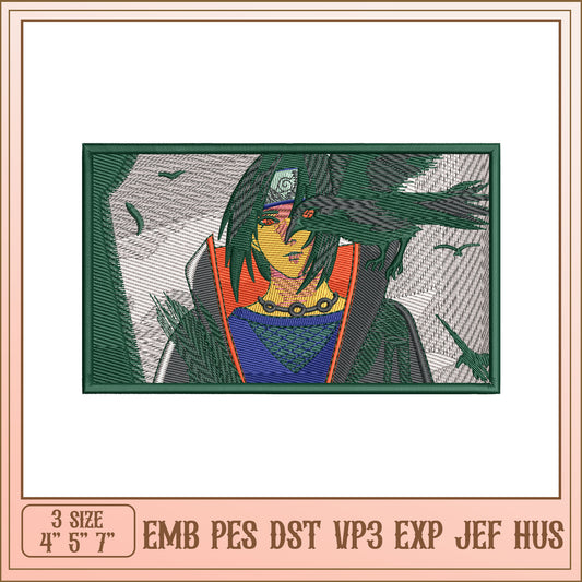 Itachi Uchiha Embroidery Design - 3 Sizes